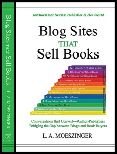 Book cover image of “Blog Sites that Sell Books” featuring title and artistic design elements.