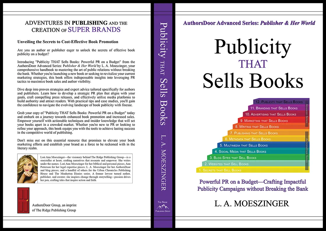 Full cover of “Publicity That Sells Books” featuring author L. A. Moeszinger.