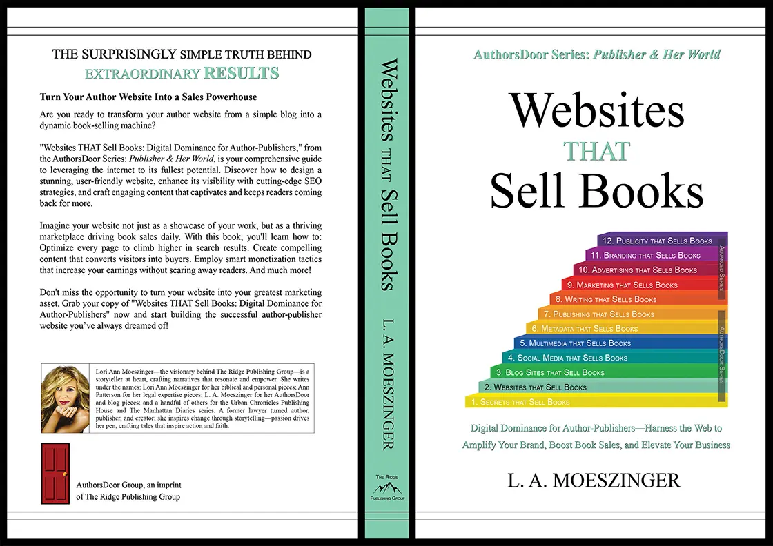 Full cover of “Websites That Sell Books” featuring author L. A. Moeszinger.