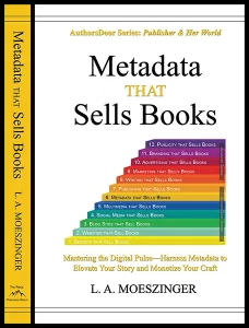 Book cover image of “Metadata that Sells Books” featuring title and artistic design elements.