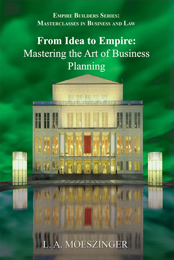 Book cover image of “From Idea to Empire: Mastering the Art of Business Planning” featuring title and artistic design.